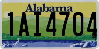 AL license plate 1AI4704