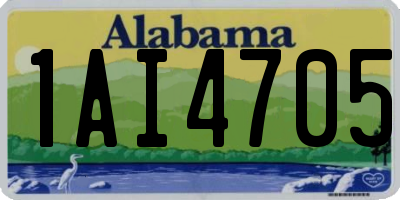 AL license plate 1AI4705