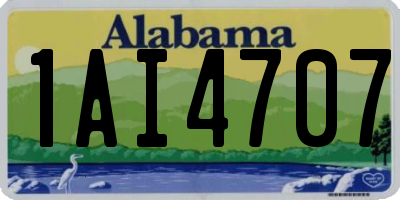 AL license plate 1AI4707