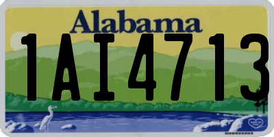 AL license plate 1AI4713