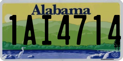 AL license plate 1AI4714