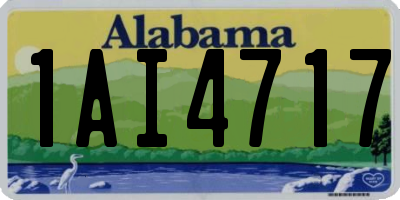 AL license plate 1AI4717