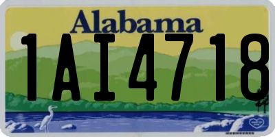 AL license plate 1AI4718