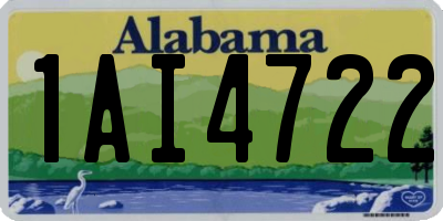 AL license plate 1AI4722