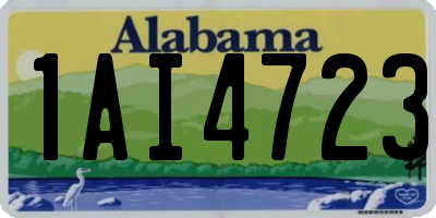 AL license plate 1AI4723