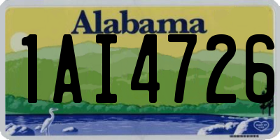 AL license plate 1AI4726