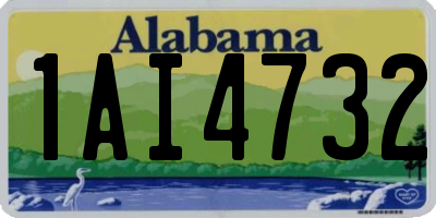 AL license plate 1AI4732
