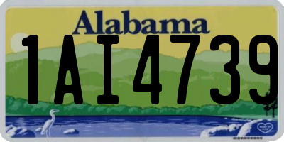 AL license plate 1AI4739