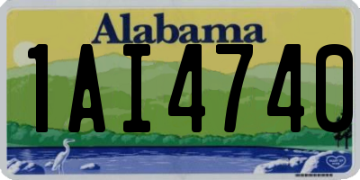 AL license plate 1AI4740