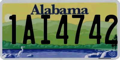 AL license plate 1AI4742