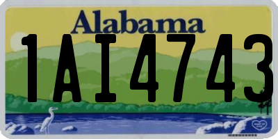 AL license plate 1AI4743