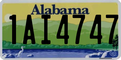 AL license plate 1AI4747
