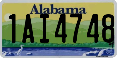 AL license plate 1AI4748