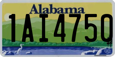 AL license plate 1AI4750