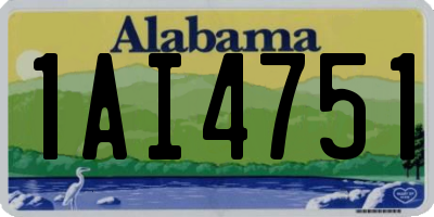 AL license plate 1AI4751