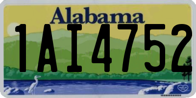 AL license plate 1AI4752