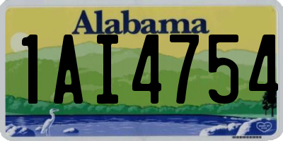 AL license plate 1AI4754