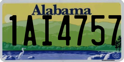 AL license plate 1AI4757
