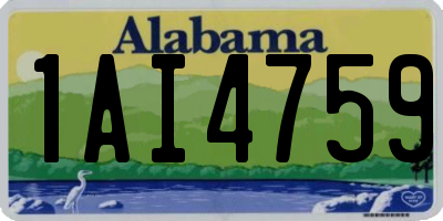 AL license plate 1AI4759