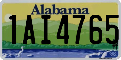 AL license plate 1AI4765