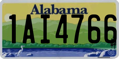 AL license plate 1AI4766