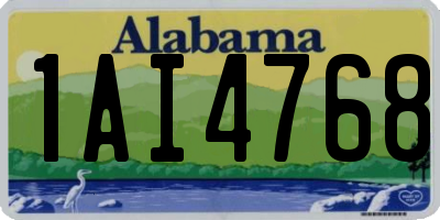 AL license plate 1AI4768