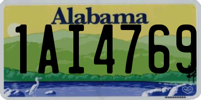 AL license plate 1AI4769