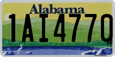 AL license plate 1AI4770