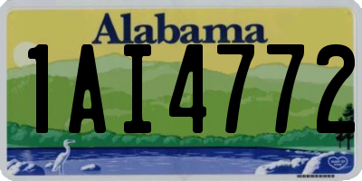 AL license plate 1AI4772