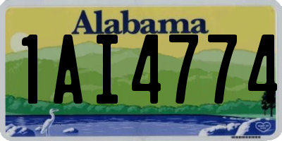 AL license plate 1AI4774