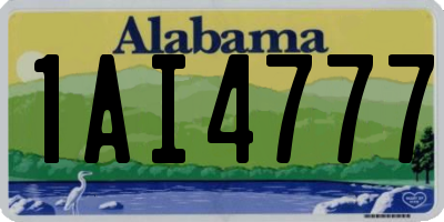 AL license plate 1AI4777