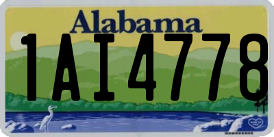 AL license plate 1AI4778