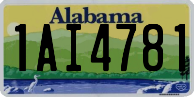 AL license plate 1AI4781