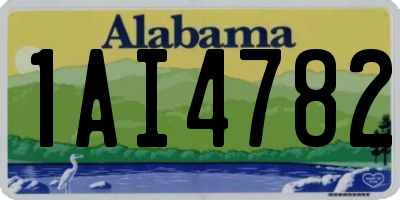 AL license plate 1AI4782