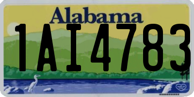 AL license plate 1AI4783
