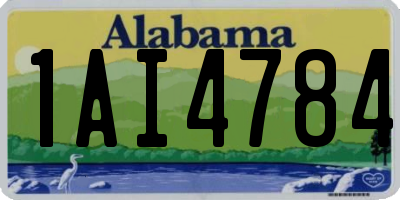 AL license plate 1AI4784