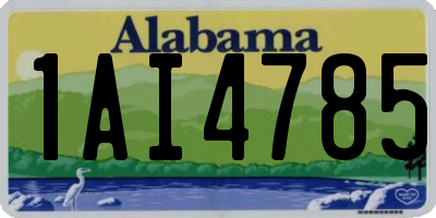 AL license plate 1AI4785