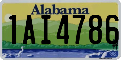 AL license plate 1AI4786