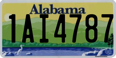 AL license plate 1AI4787