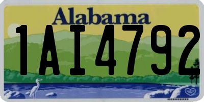 AL license plate 1AI4792