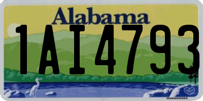 AL license plate 1AI4793