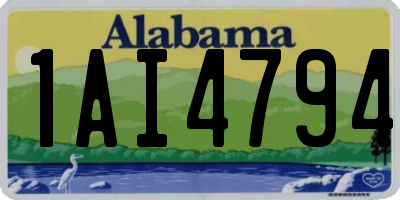 AL license plate 1AI4794