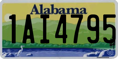 AL license plate 1AI4795