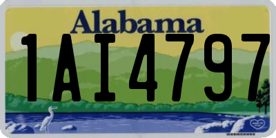 AL license plate 1AI4797