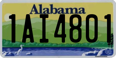 AL license plate 1AI4801