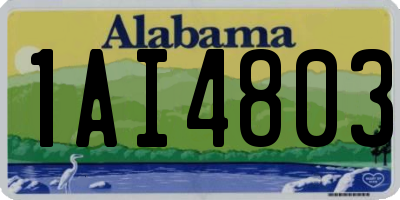 AL license plate 1AI4803