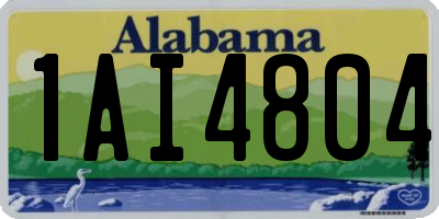AL license plate 1AI4804