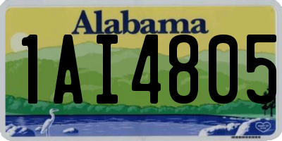 AL license plate 1AI4805