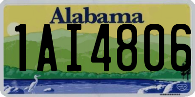 AL license plate 1AI4806