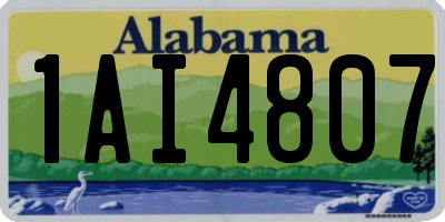 AL license plate 1AI4807